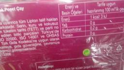 Lipton Adaçayı Kaç Kalori?