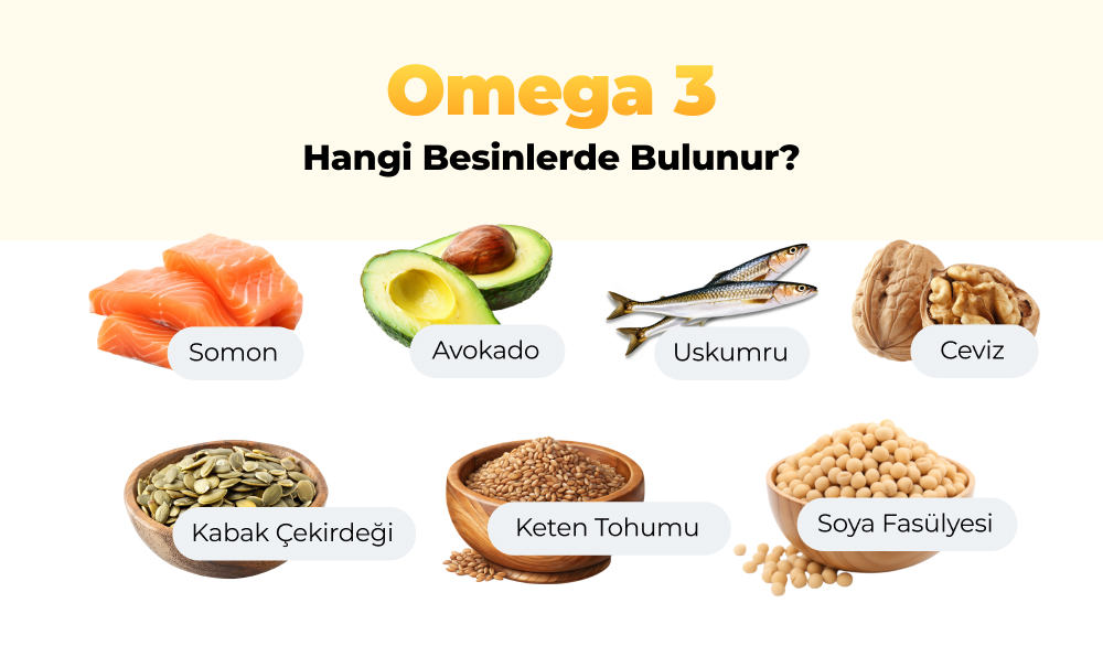 omega-3 içeren besinler